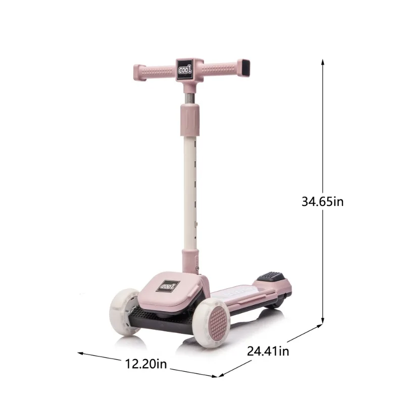 scooter infantil de três rodas com blocos de construção e freio de um clique, adequado para crianças de 3 a 9 anos