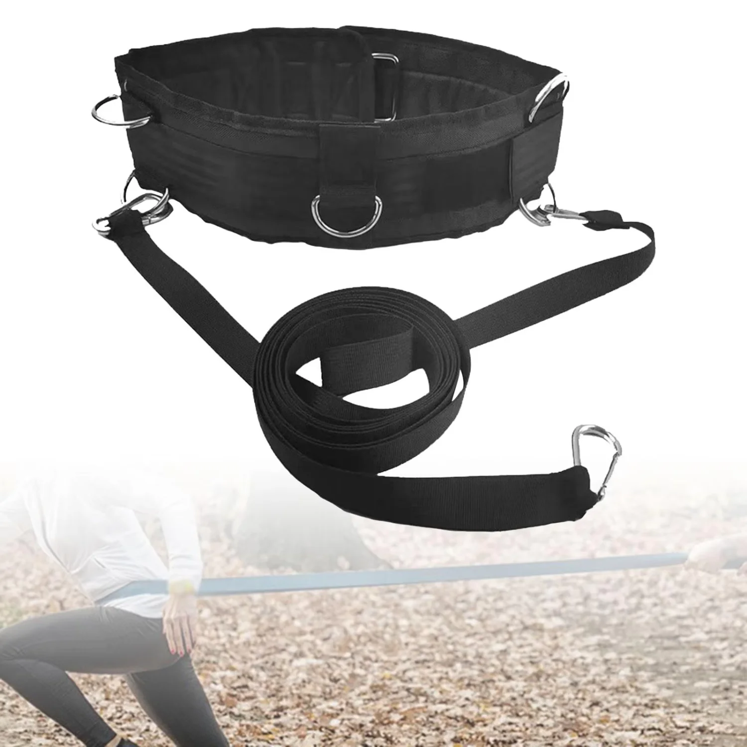 Waist Belt  Pulling Sled Trainer Rope Workout Strap Resistance Band  Rugby Football Soccer Strength Speed Agility Training