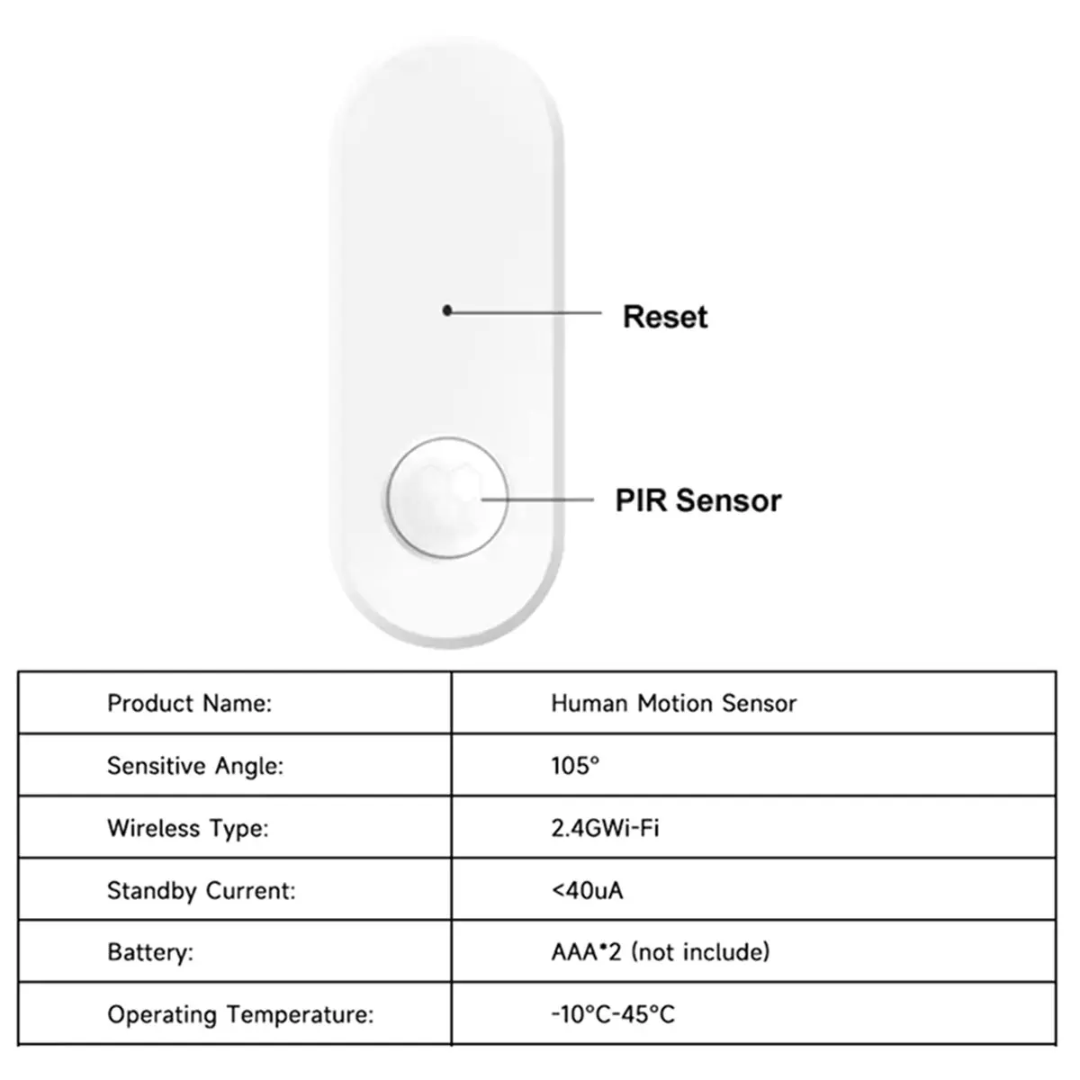 [HIHI] Tuya WiFi PIR Motion Sensor Smart Home Human Body Infrared Detector Security Smart Life Works with Home