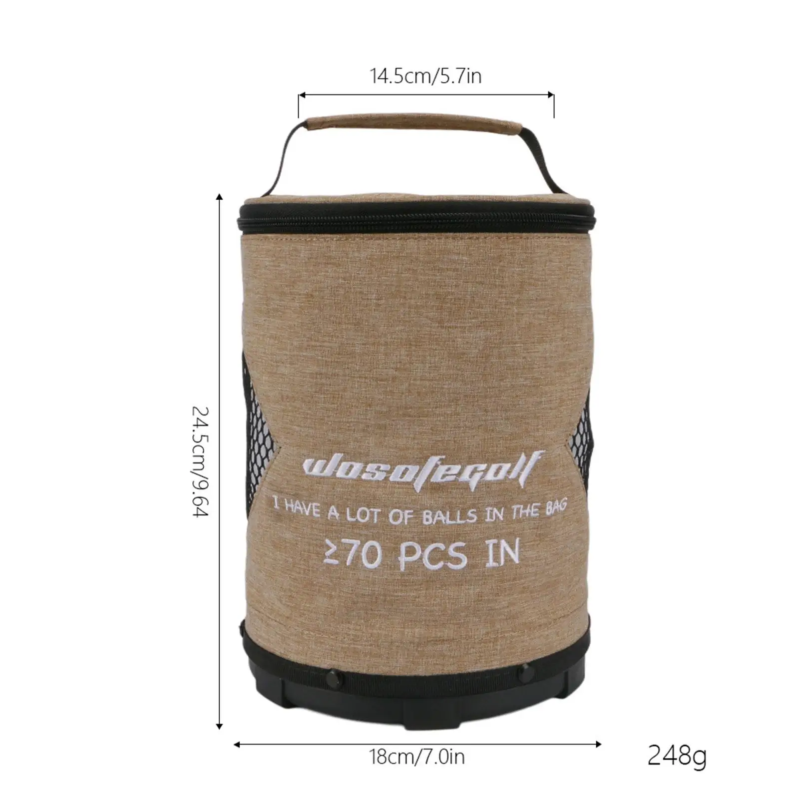 Golf Ball Storage Bag, Golf Ball Pouch Outdoor Sports Zippered Case for Women Men,