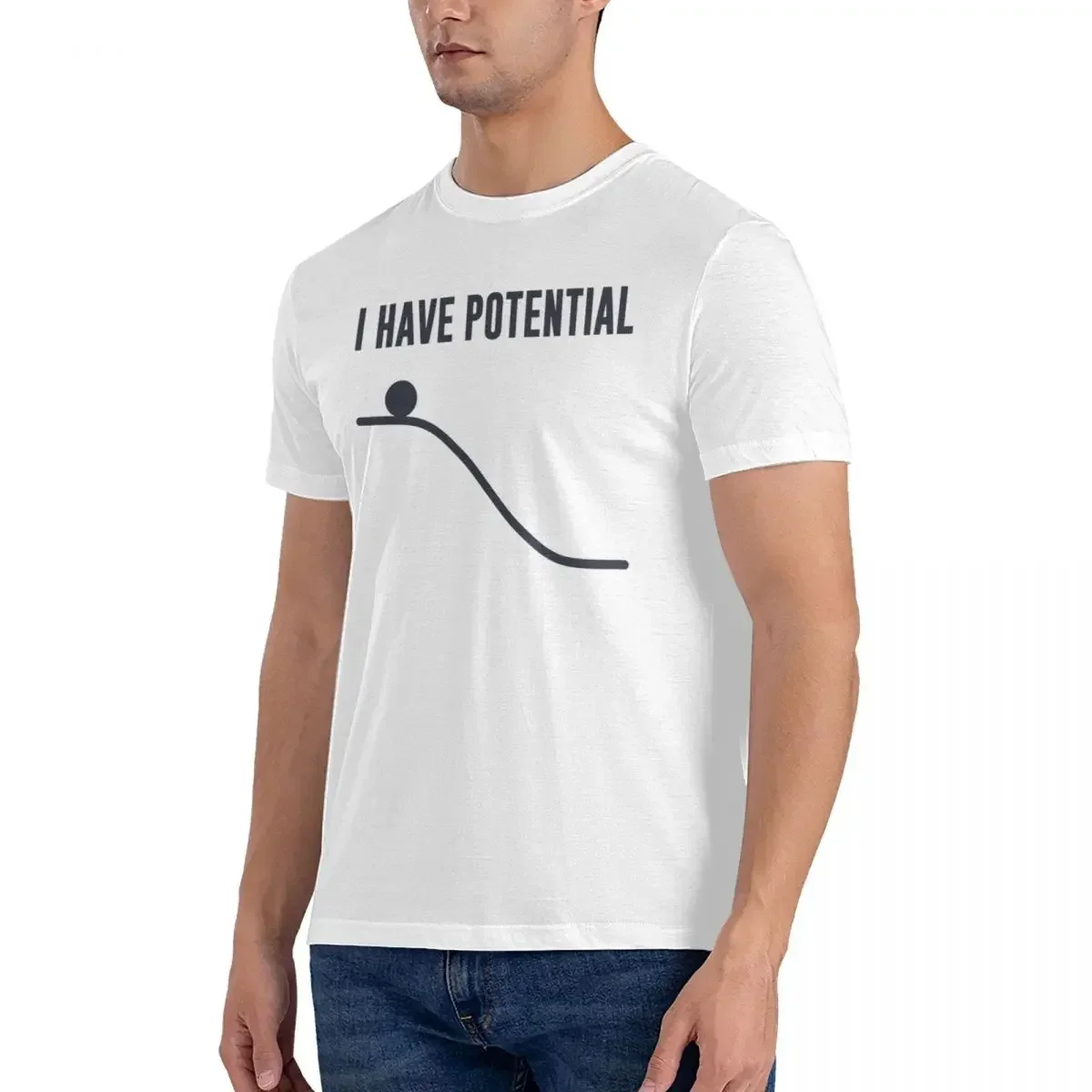 I Have Potential Energy T-shirt Men Classic Oversized T Shirt Men O-Neck Summer Shirts Tops S-6XL