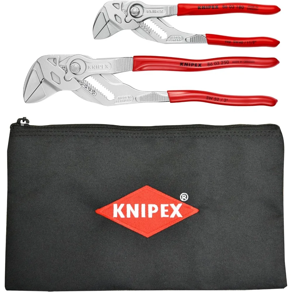 KNIPEX Juego de llaves y alicates de 2 piezas con bolsa de almacenamiento, rojo