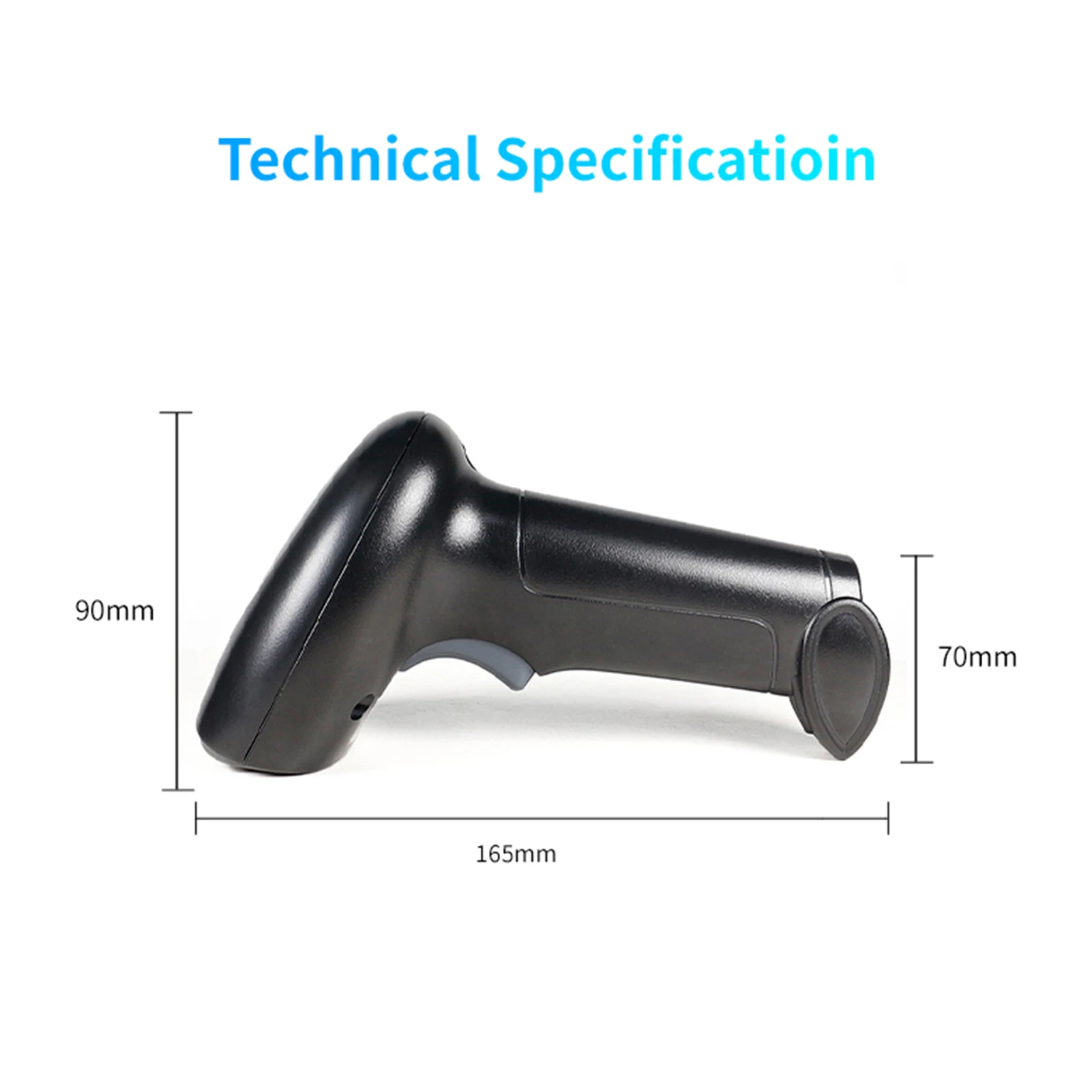 USB Barcode Scanner 1D 2D QR Handheld Wired Bar Code Reader with Stand Support Screen Code Compatible with Windows XP/7/8/10