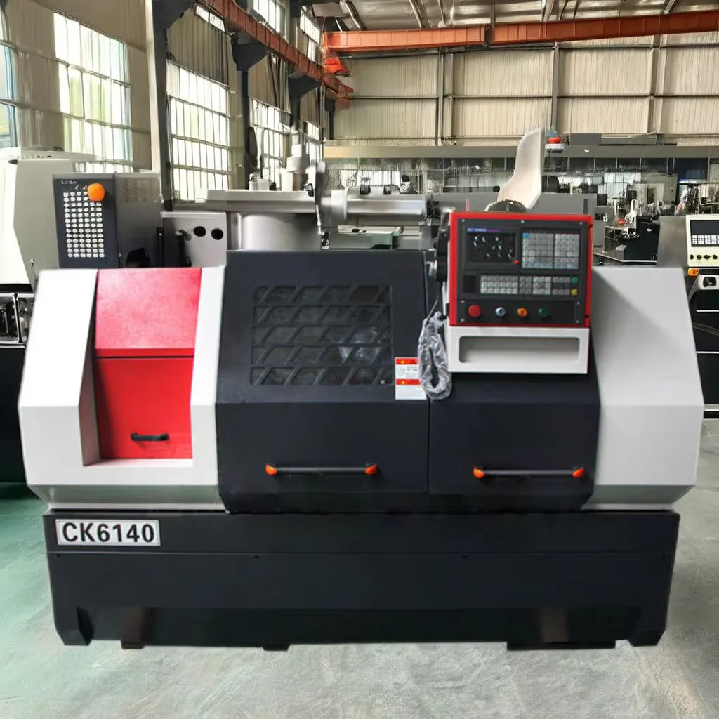 Precision Metal High-Accuracy GSK Control System Horizontal Flat Bed Turning Lathe BT40 Engine Medium Duty CK 6140Q CNC Motor