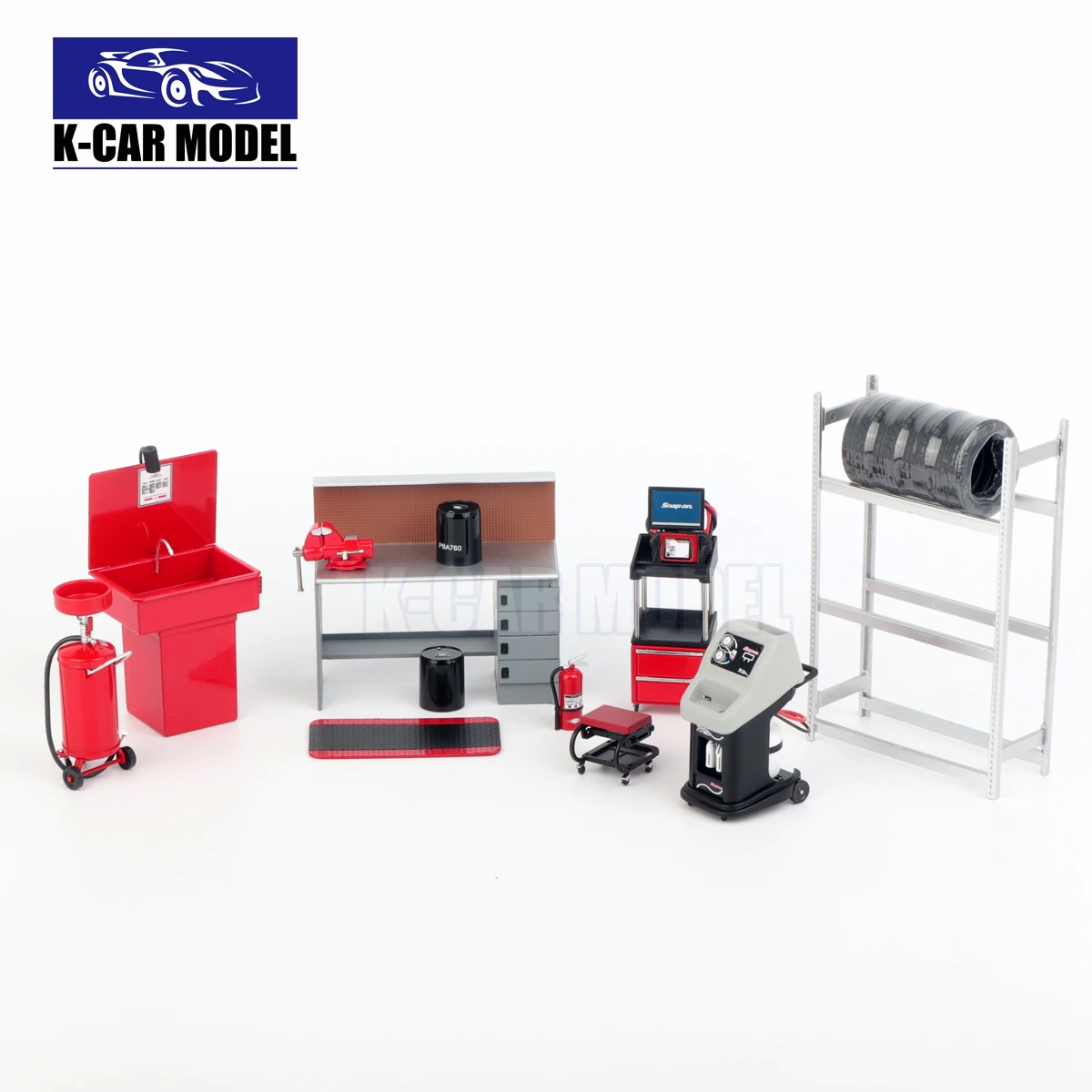 1/18 Car Model Repair Shop Scene Model Accessories Garage Essentials