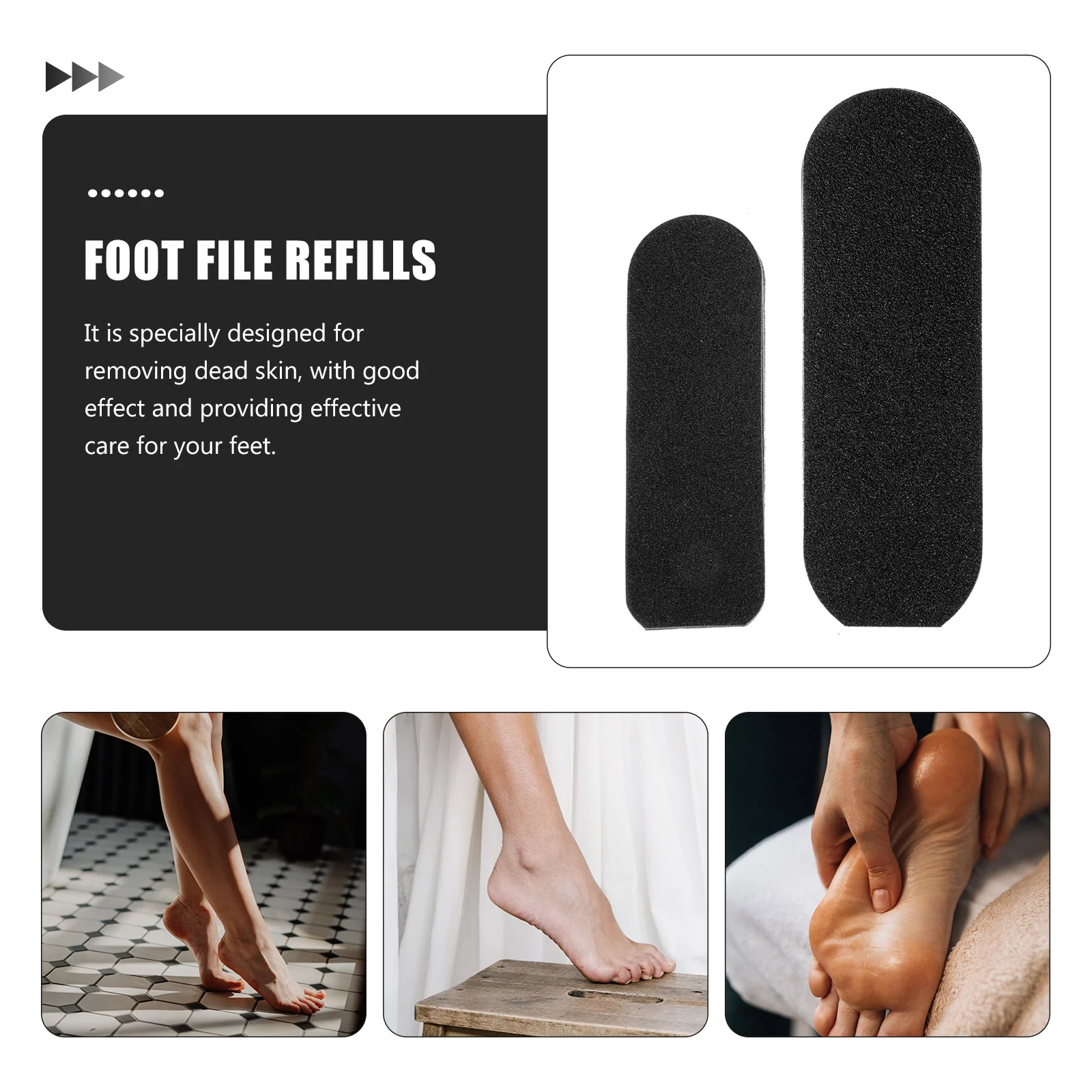 

20Pcs Foot Care File Refills Sturdy Sand Paper for Manual Foot Scrubber Efficient Callus and Dead Skin Removal Pedicure Supply