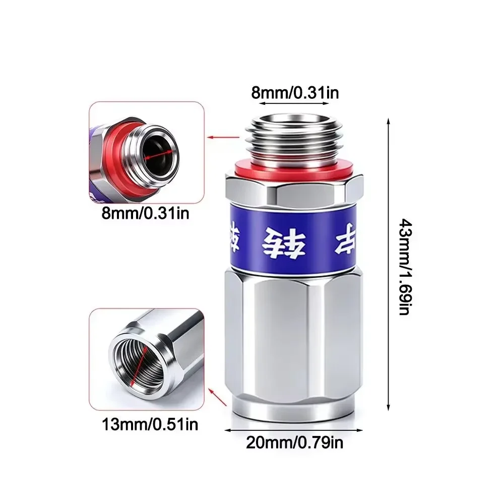 360 Degree Rotatable Water Hose Connector Anti-Twist Copper Quick Fitting For Agricultural Spray Nozzle Car Motorcycle Wash Tool gallery 2