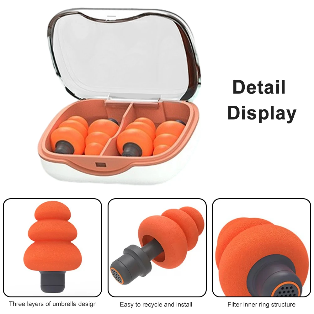 2 пары, шумоподавляющие беруши из пены с эффектом памяти