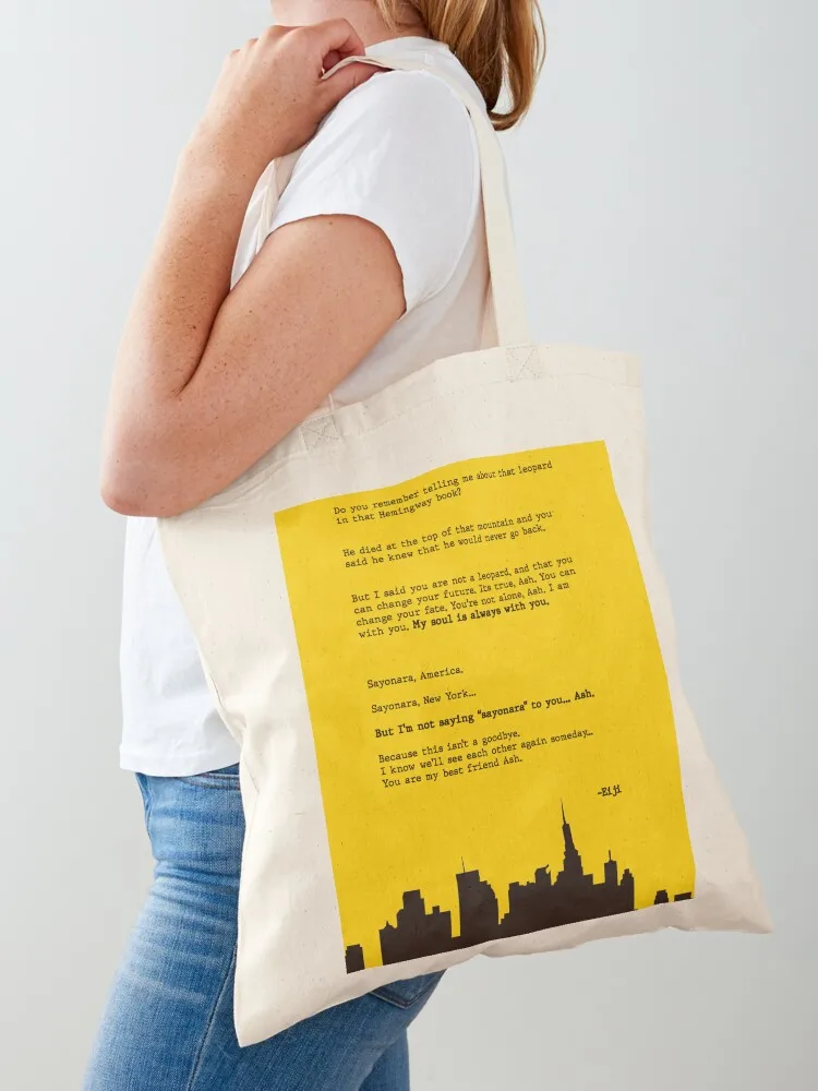 

Letter to Ash Banana Fish Tote Bag Lady bag custom fabric bag tote woman canvas tote
