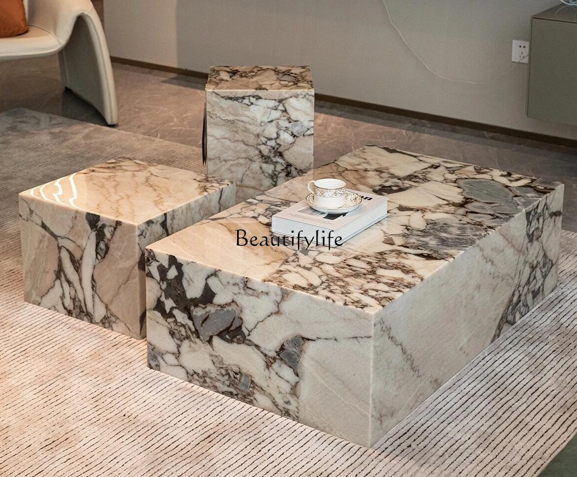 

Affordable Luxury Style Luxury Stone Endtable Italy Imported Natural Marble Side Table