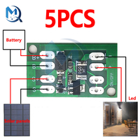 5pcs Solar Panel Cells Battery Charger Charging Controller LED Lighting lamp Control Switch For Diy Courtyard Small Street Lamp