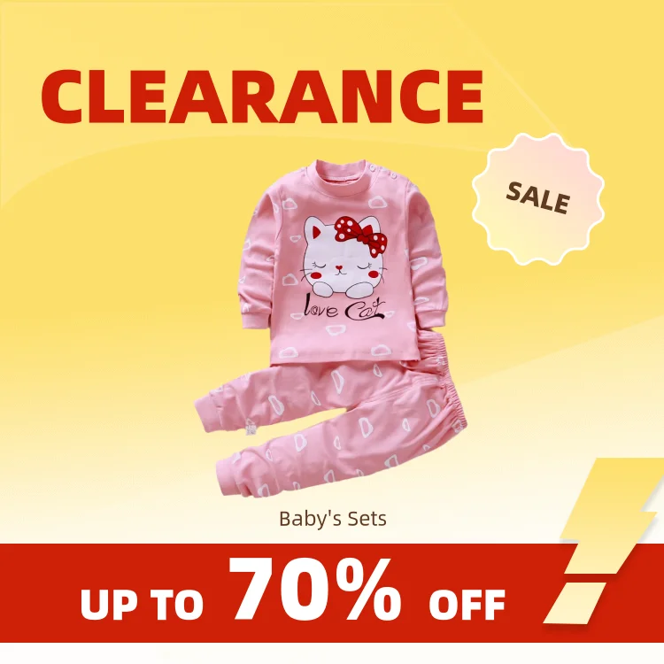 Clearance_Cotton baby girl clothing winter newborn baby clothing set 2 sets of spring children's pajamas 0-5 year old baby carto