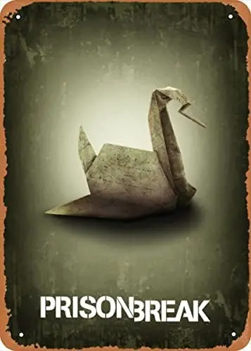 Movie Poster Retro Metal Sign Prison Break Tv Shows Wall Art Wall Art Decor Sign - 12 x 8 inch sign