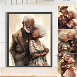 Diamond Embroidery Elderly Couple Love Diamond Painting 5D Full Square Round Drill Cross Stitch Kits Handicrafts Home Decoration