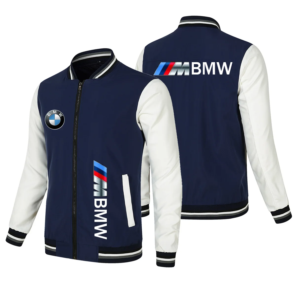 BMW Logo Baseball Jacket Men's Coat Comfortable Fashion Large Size Trench Coat M2 M3 Biker Jacket Hardshell Jacket