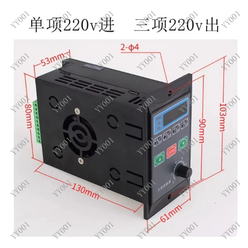 Universal 1-Phase 220V to 3-Phase 220V Inverter for 200/400/750W Motor