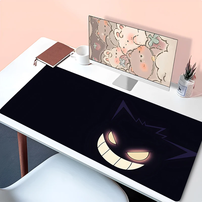 Laptop Japan Anime Extended Desk Mat XXL Purple Mousepad PC P-pokemon Gengar Keyboard Rug XXL Gamer Cabinet Mouse Pad Best Gift