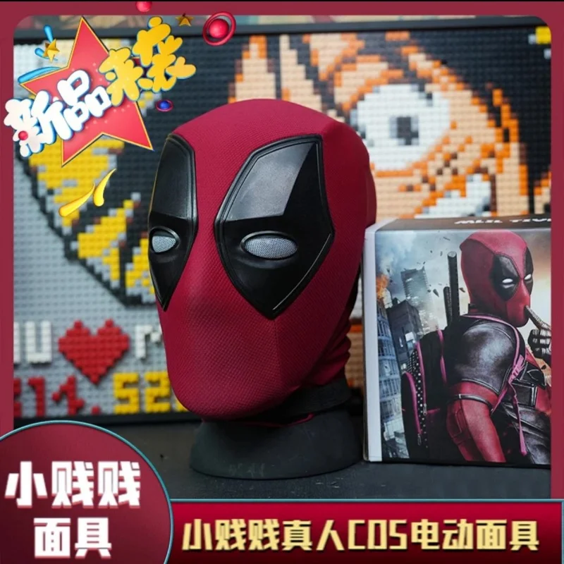 

2025 New Deadpool Cosplay Mask Remote Control Headgear With Lighting And Music Cosplay Masks With Face For Boy Gift