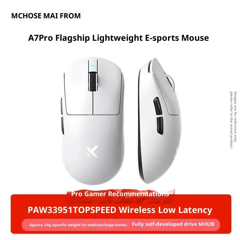 

Горячая мышь Mchose Takes A7 V2 Pro+, киберспортивная живая игра, беспроводная Bluetooth, трехрежимная, легкая, Boygrill, праздничные подарки-сюрпризы