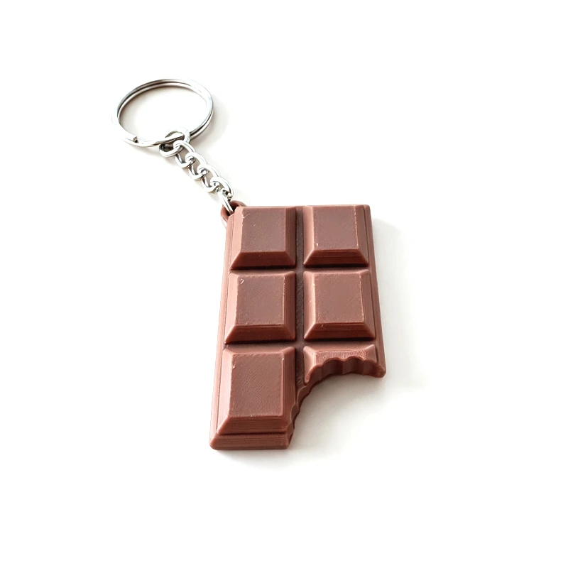 3D Printing Keychain Chocolate Keycap Clicker Keyboard Key Chain Ring Fidget Push Sensory Stress Relief Buttons Anxiety Toy Gift