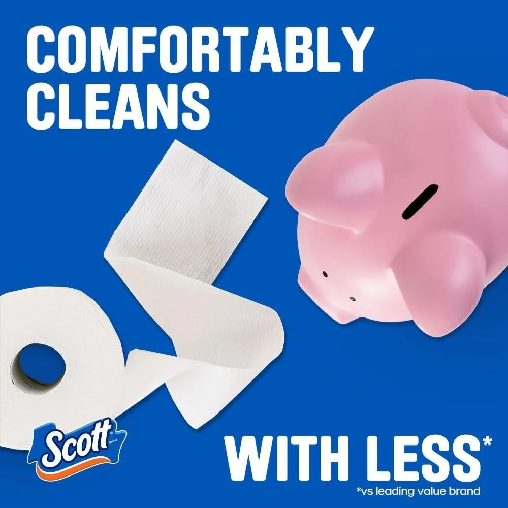 Toilet Paper, 12 Double Rolls, 231 Sheets per Roll, Septic-Safe, 1-Ply Toilet Tissue