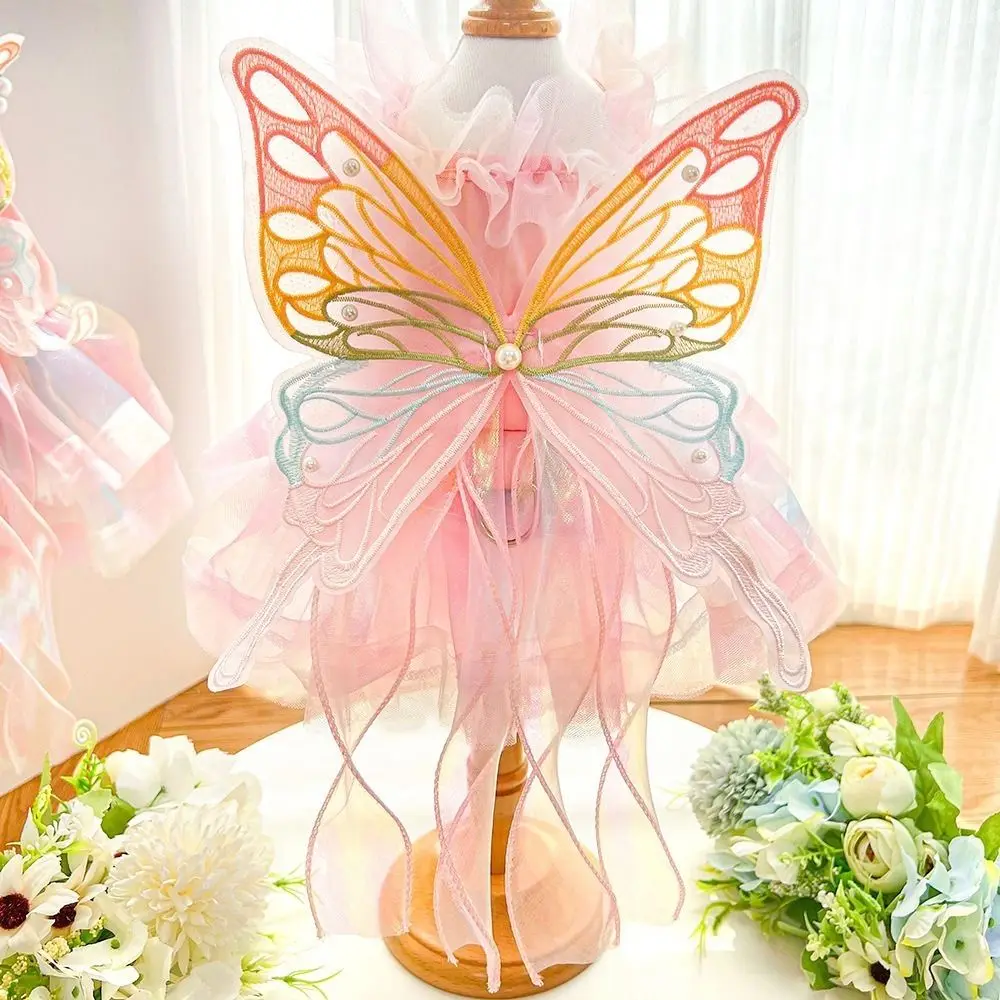 Pet Supplies Colorful Pet Butterfly Princess Dress Comfortable Breathable Dog Sweet Clothes Soft Dog Wedding Skirts Chihuahua