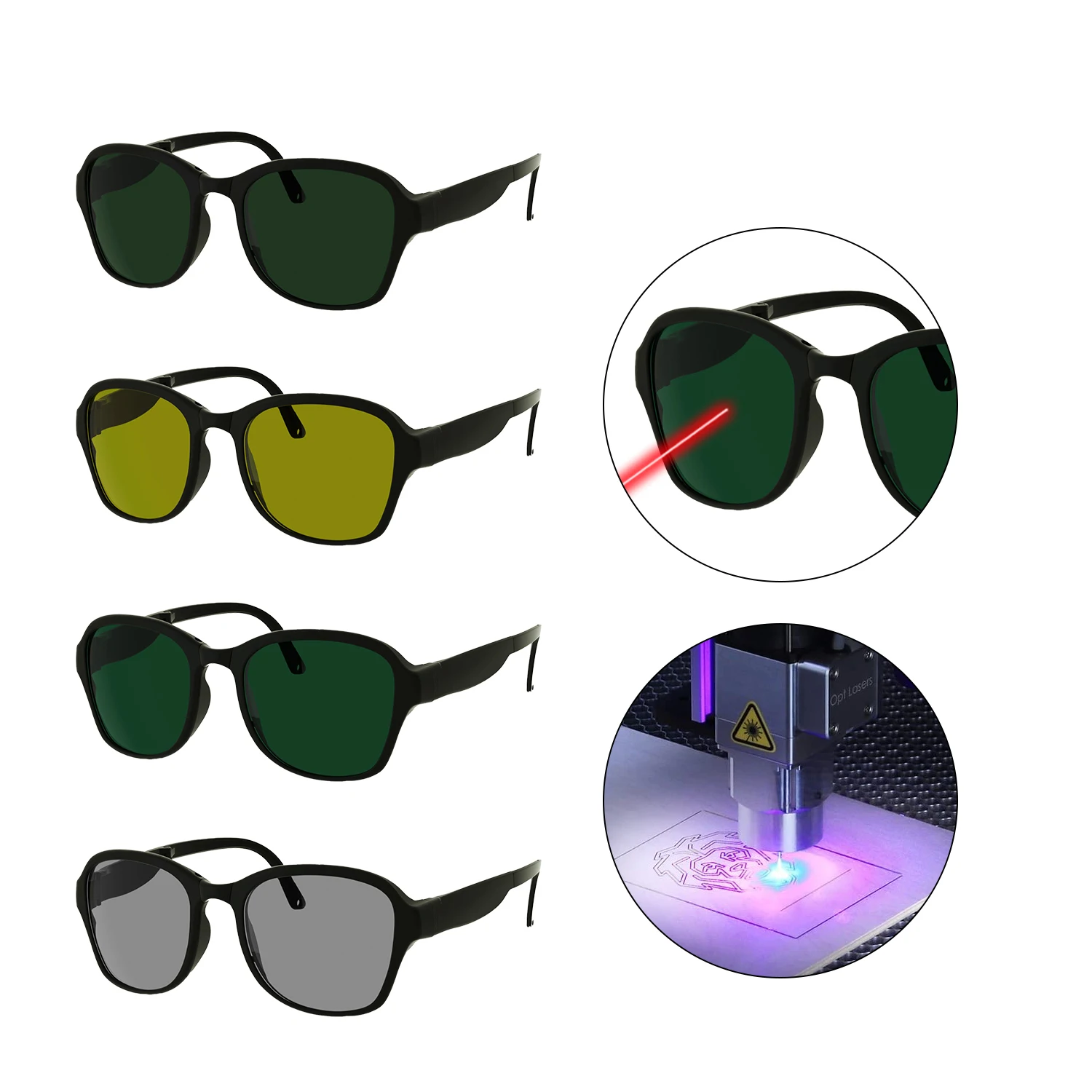 Laser Safety Glasses CE EN207 1070-1080nm OD7+ Impact Resistant PC Lens Fiber Laser Metal Welding Cutting Laser protection Glass