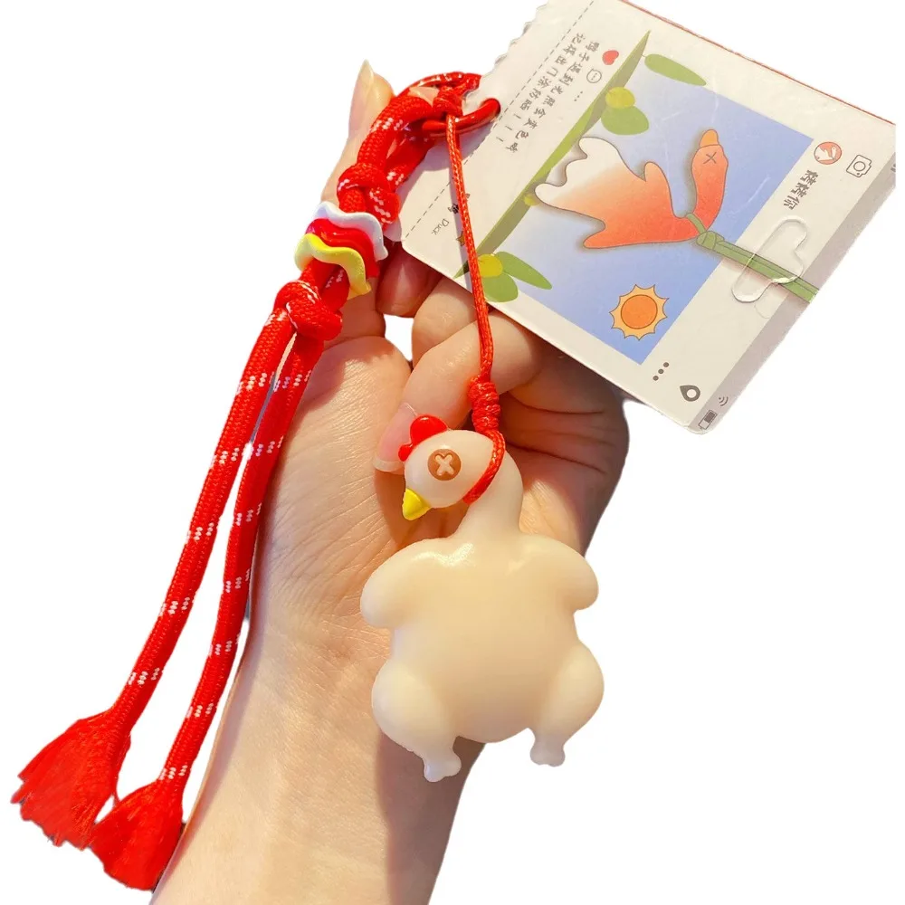 

Funny Color-Changing Roast Duck Keychain PVC Cartoon Roast Duck Pendant Shrimp Soldiers Crab Generators Temperature-Sensitive