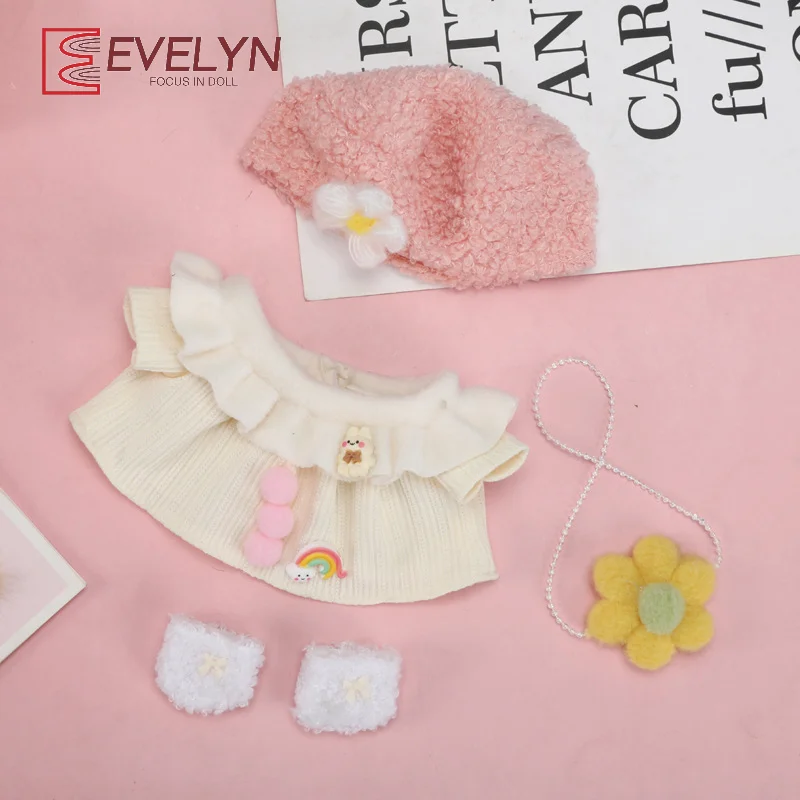 

Evelyn (кукла) 20 см хлопковые кукольные платья платье принцессы наряд мягкая игрушка одежда юбка шляпа сумка Genshin Impact Love and Deepspace