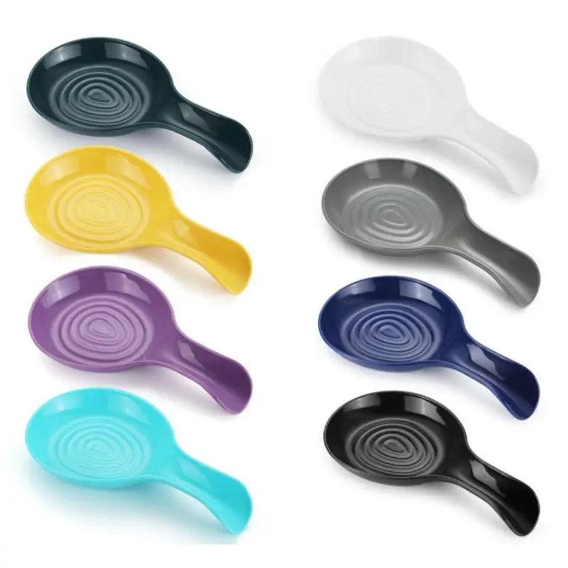 1Pc Plastic Spoon Rest Heat-Resistant Cooking Spoon Holder Coffee Spoon Holder Dishwasher Safe Spoon Rest Kitchen Gadgets