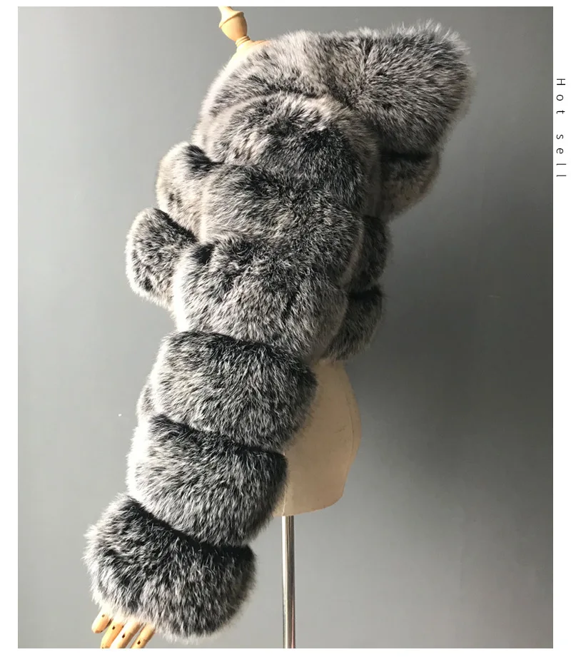 European and American Fur Coat Imitation Fox Fur Splicing Hooded Short Female Spot Short Fashionable Fur