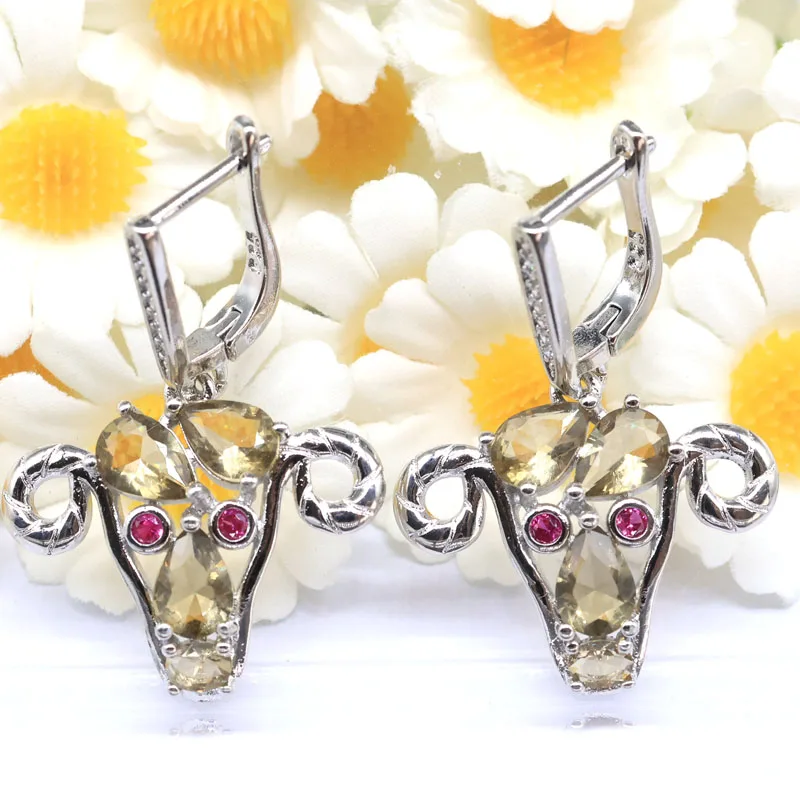 Buy 3 Get 1 Free 33x24mm 5.7g London Blue Topaz Pink Kunzite Smoky Topaz Women Silver Dangle Earrings