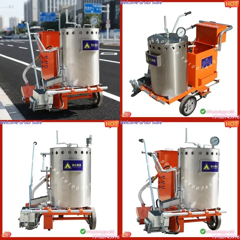 CE Certificate Professional Road Marking Manufacture Small Hot Melt Spraying Thermoplastic Road Marking Paint Machine with
