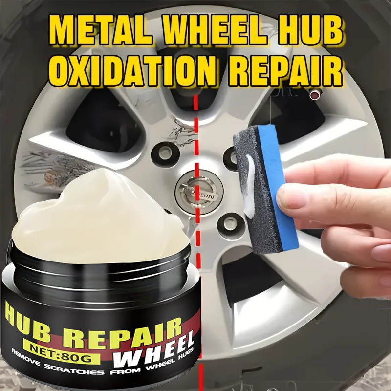 ABS Wheel Rim Scratch Repair & Renewing Wax - Restores Shine, Removes Scratches, Suitable for All Vehicle Types, Complete Kit wi