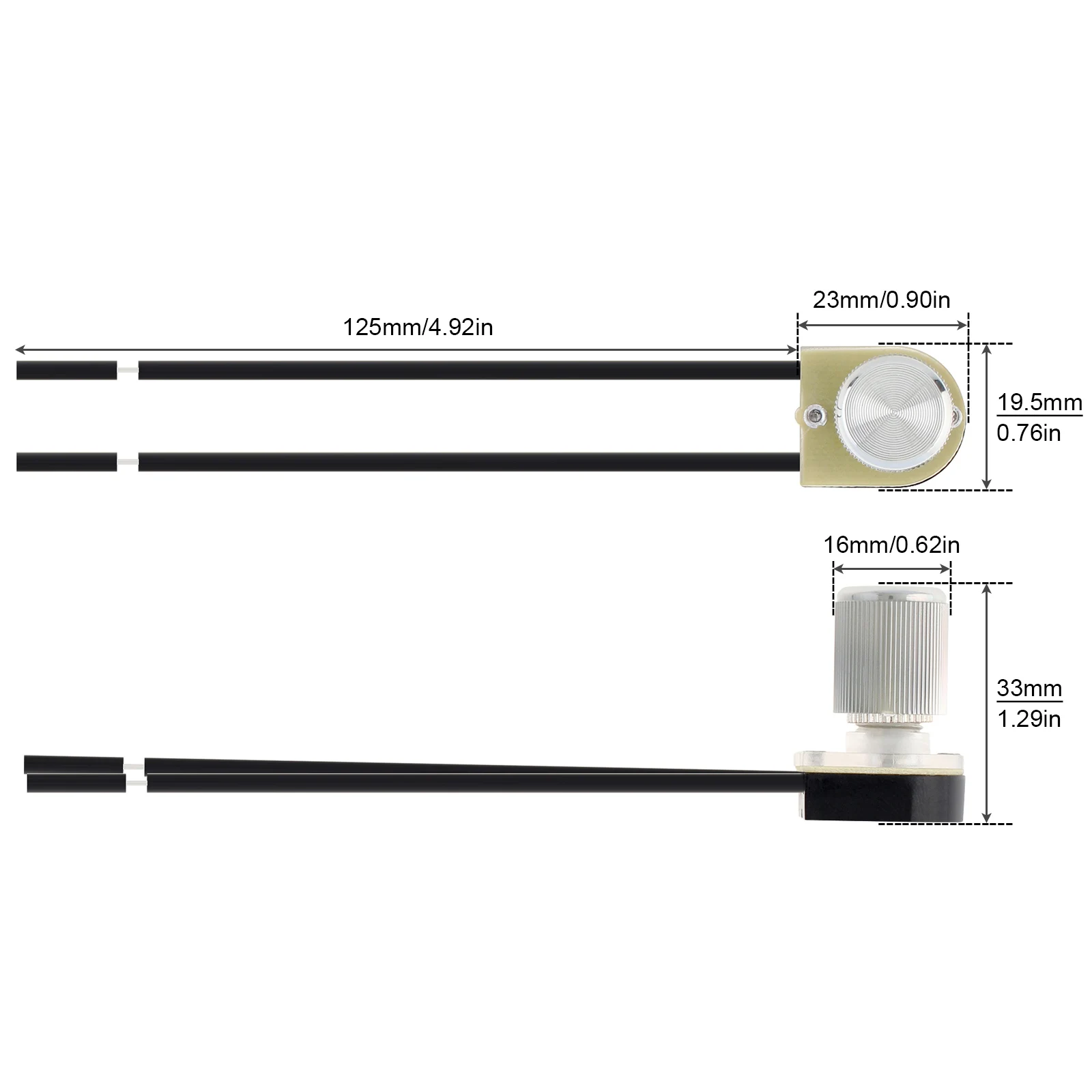 Electrical Rotary Switch Two Stage ON-OFF Switch for Table Lamp / Floor Lamp /Canopy Lights, 2 Wire Rotary Lamp Switch