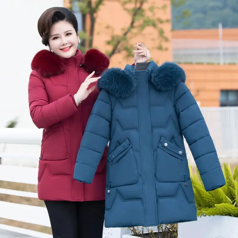 الجديد في الشتاء سترة النساء سترة الملابس معطف طويل مقنعين سترة الفراء طوق سميكة الدافئة الثلوج ارتداء مبطن سترات الموضة TS463