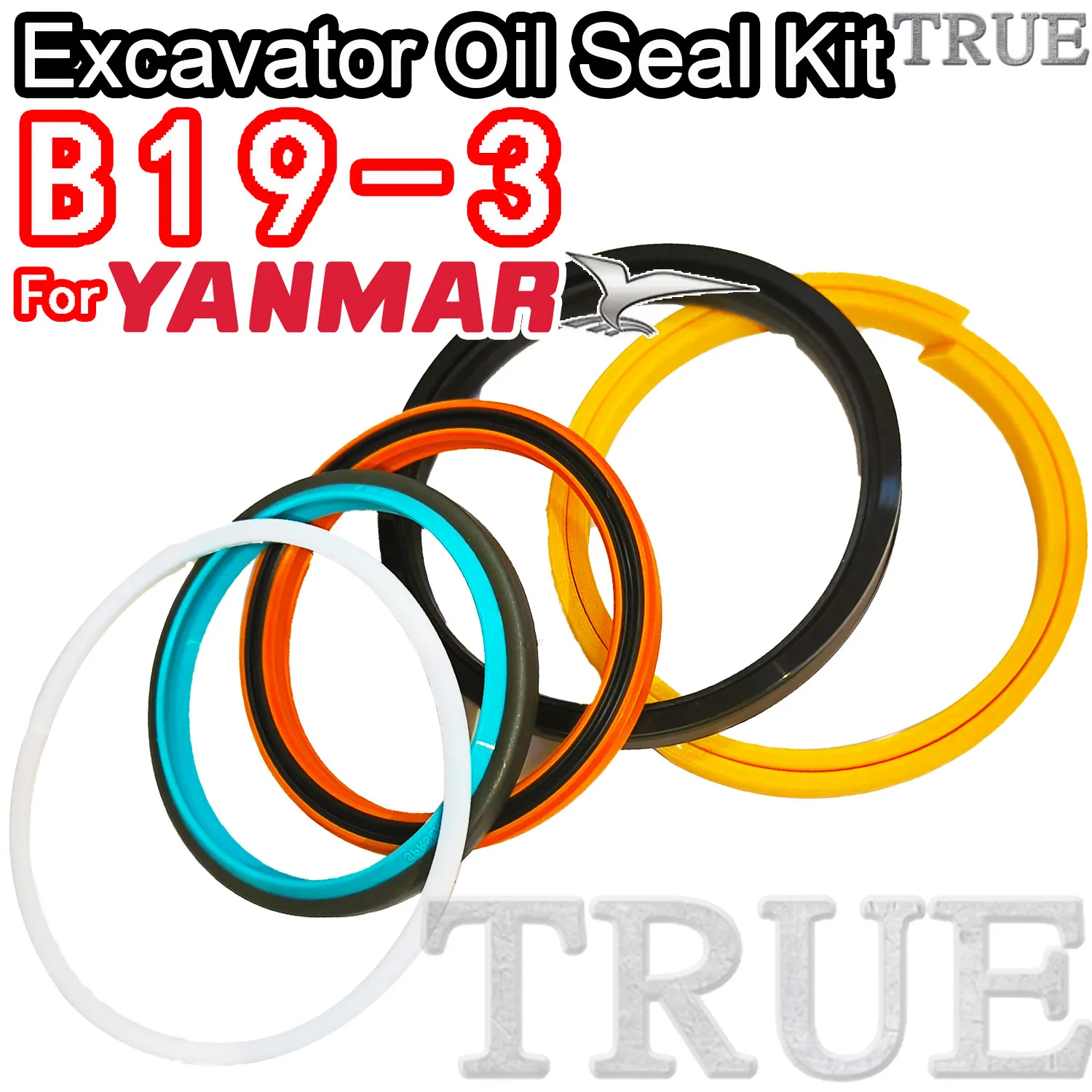 

For B19-3 Yanmar Oil Seal Excavator Repair Kit B19 3 Digger Clamshell Shovel Adjust Swing Gear Center Joint Gasket Nitrile NBR