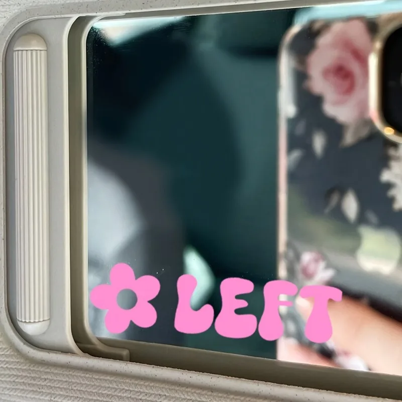 Left Right Flowers Car Stickers Waterproof for Auto Rearview Mirror Windows Sunscreen Vehicle Decoration Durable Vinyl Decals