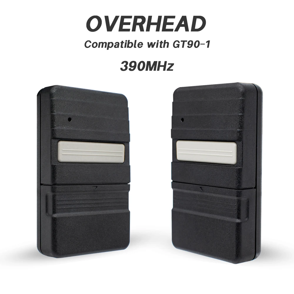 Overhead GT90-1 Garage Door Remote Control Compatible with 9/12 Dip Switches 390MHZ Openers Replacement for GT90 MAT90 GT91