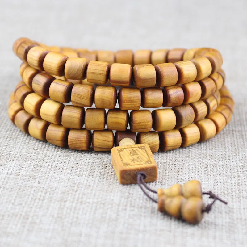 Factory Wholesale Arborvitae Beads108Bracelet Personality Barrel Beads8MMMen and Women Jewelry Crafts Live Stream Supply