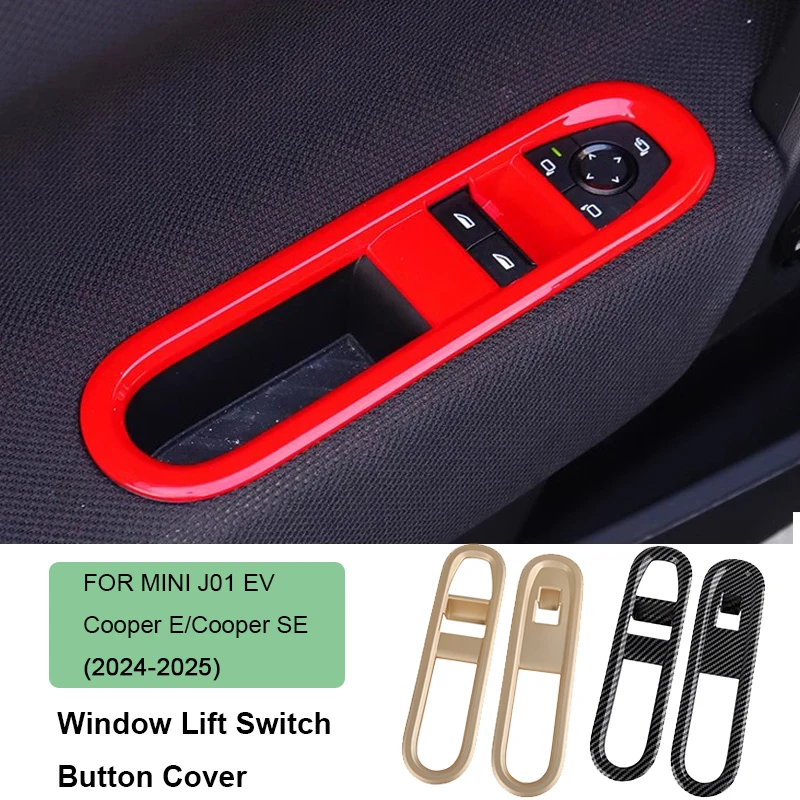 Windows Lifter Panel Cover Trim for Mini Cooper E SE J01 EV ABS Door Window Lift Button Switch Decoration Sticker Accessories