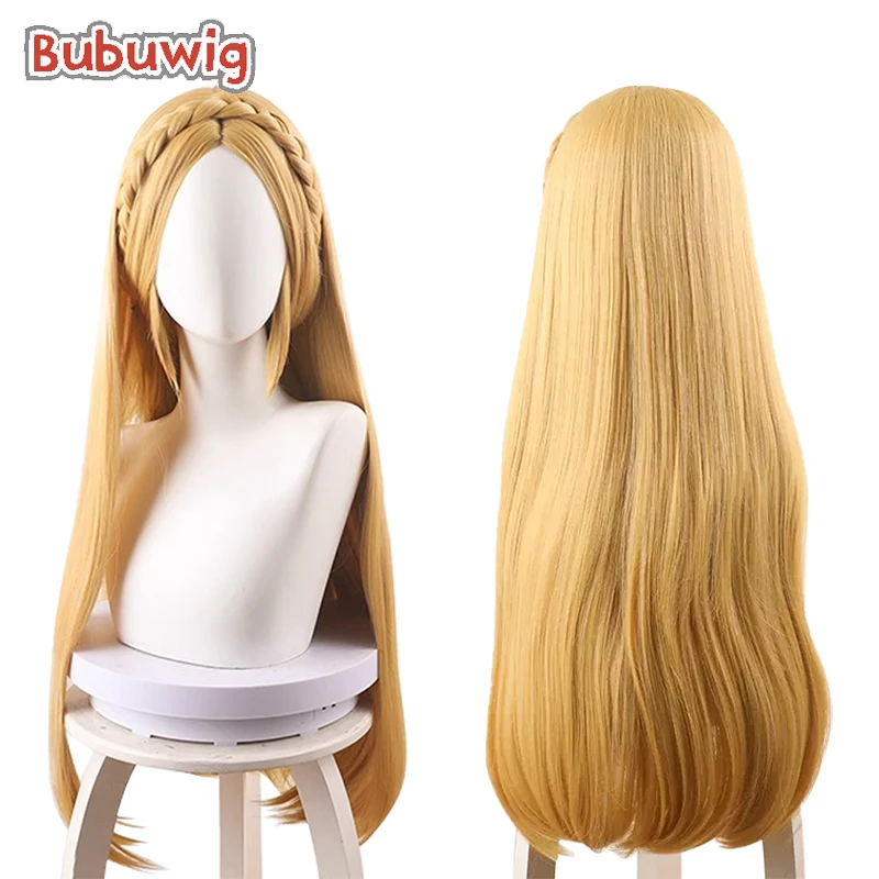 

Bubuwig Synthetic Hair Zelda Cosplay Wigs Zelda 80cm Women Braided Long Straight Blonde Fashion Anime Party Wig Heat Resistant