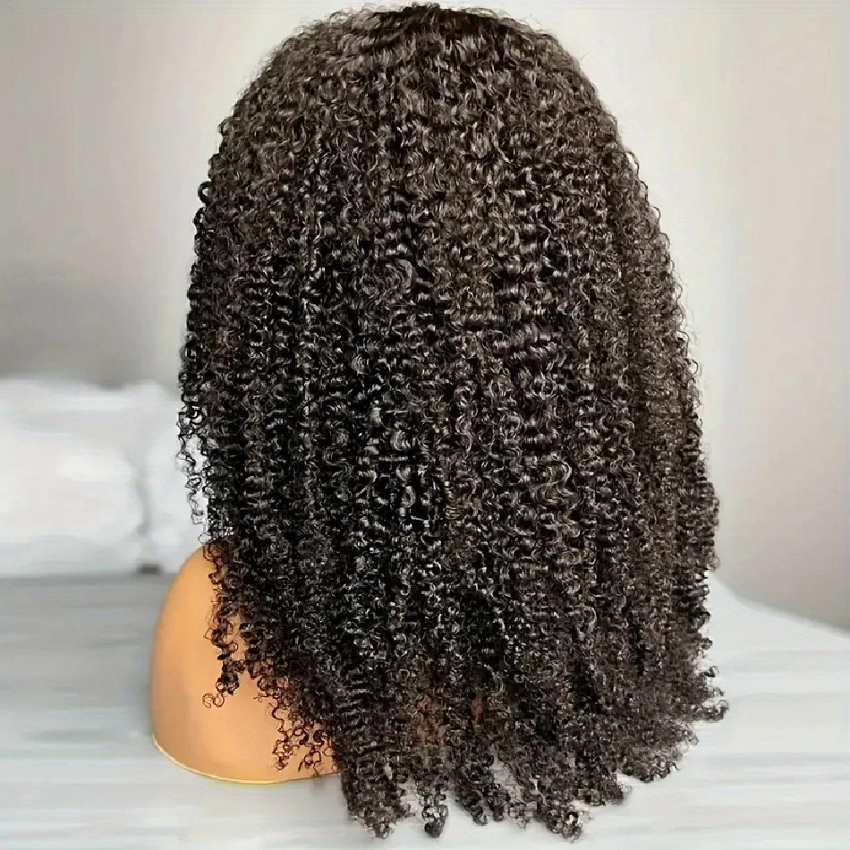 13x4 13x6 Hd Transparent Deep Wave Lace Front Wigs Human Hair 200% Density Curly Human Hair Frontal Wigs For Women Pre Plucked image 4
