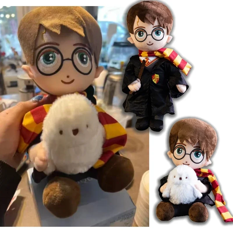 

Huggable Harry Potter Plush Toy Gryffindor Style Stuffed Doll Wand Hedwig Owl Cute Character Gift Harry Potter Fans Home Decor