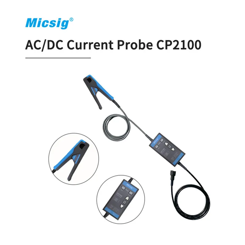 Sonda prądowa oscyloskopu Mikig CP2100B Uniwersalna sonda AC DC 2,5 MHz 10 A/100 A Maksymalny prąd pomiarowy 100Apk 70,7 ramienia