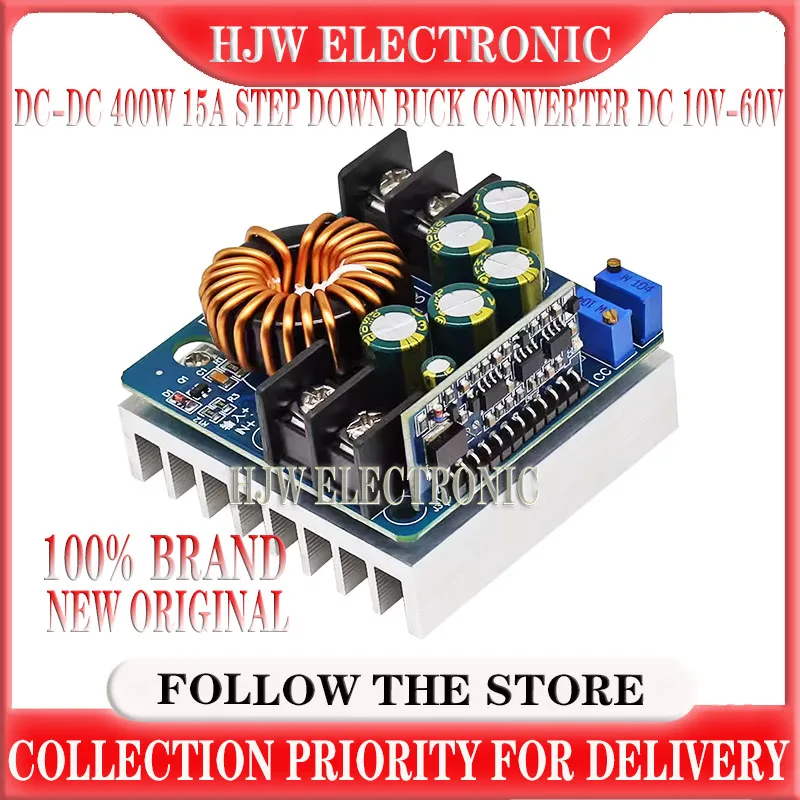 

DC-DC 400W 15A Step Down Buck Converter DC 10V-60V To 0-45V Constant Voltage Constant Current Adjustable Power Supply Module