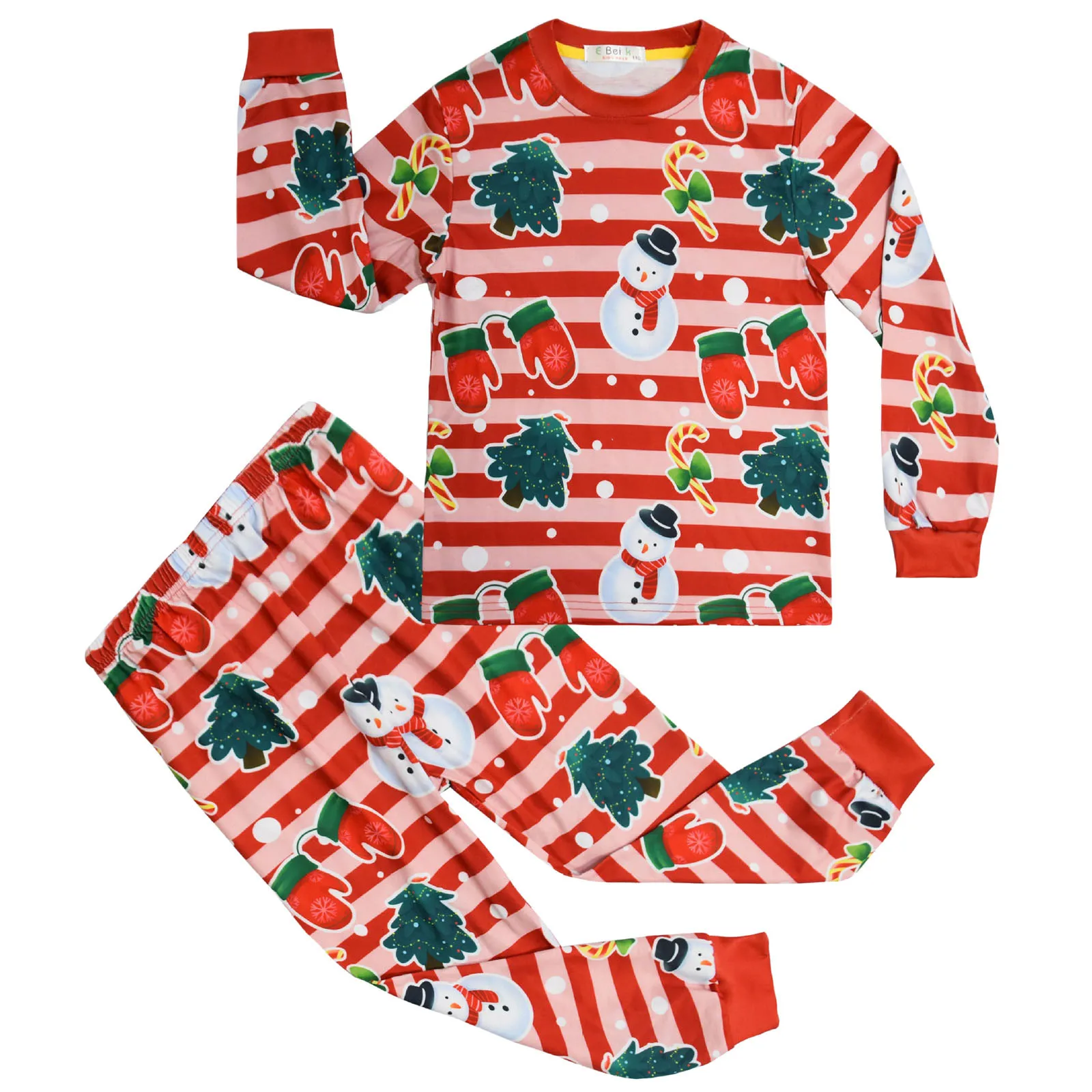 Christmas Pajamas For Children Girls Boys Santa Claus Xmas Prints Pajama Set Cotton Pjs Baby New Year Sleepwear Kids Clothes Set