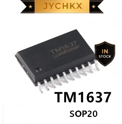 10~100/PCS TM1637 SOP‑20 SMD LED Digital Tube Driver IC 8‑Segment ×6‑Digit With Keyboard‑Scan 2‑Wire Serial Interface