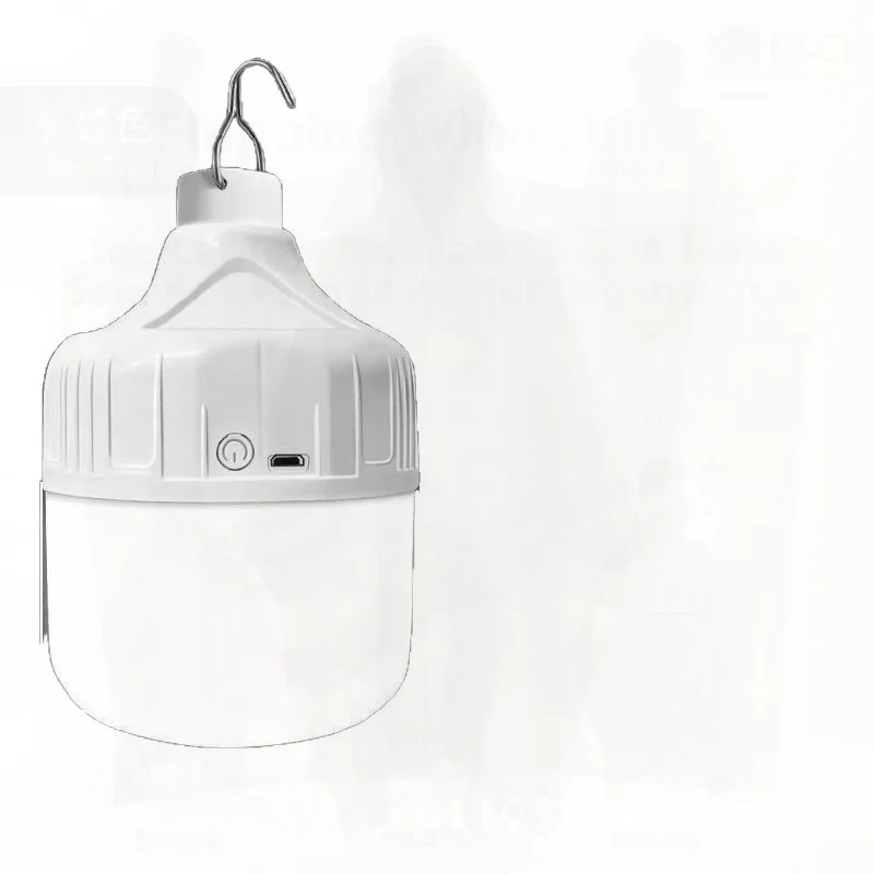 

Перезаряжаемый через USB светодиодный светильник для кемпинга, супер яркий уличный аварийный ночной рынок, домашнее освещение с трехуровневым отключением питания