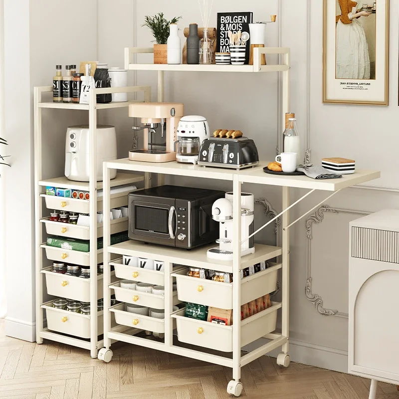 Storage Wheels Kitchen Islands Shelves Utility Organizer Cart Kitchen Islands Rolling Mobile Rangement Cuisine Patio Furniture